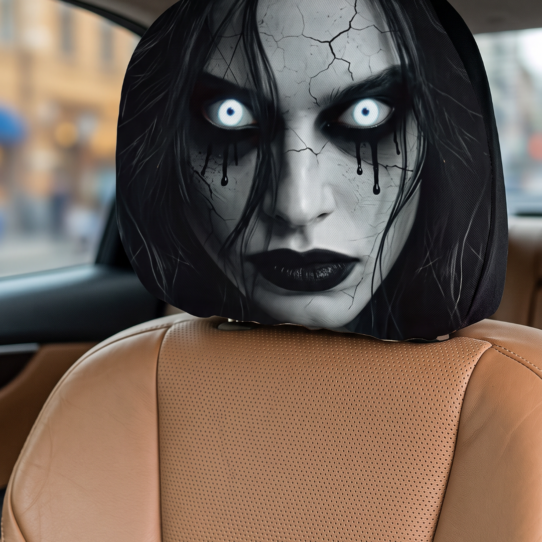 Ghost Face Car Headrest Covers