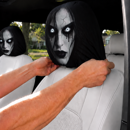 Ghost Face Car Headrest Covers detail